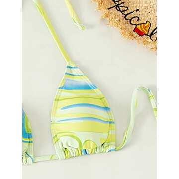 MakeMeChic Women's Bikini Set with Cover Up Skirt