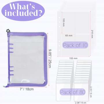 LingLingo Earring Organizer Case Travel Jewelry Organizer Transparent Jewelry Storage Book for Necklace Bracelet Ring Holder with Small Clear Zippered Pouch