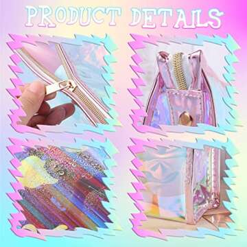 BESARME Holographic Makeup Bags - Stylish & Versatile