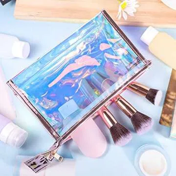 BESARME Holographic Makeup Bags - Stylish & Versatile