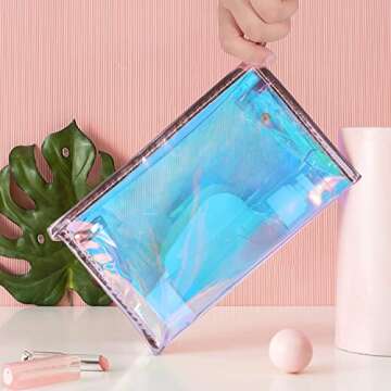 BESARME Holographic Makeup Bags - Stylish & Versatile
