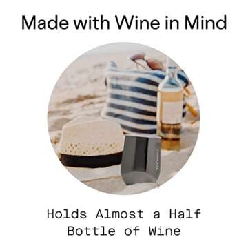 Corkcicle Stemless Glass, Stainless Steel, Triple Insulated (Gunmetal, 12oz/355ml)