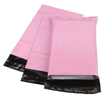 Teqooza Pink Poly Mailers - Stylish & Secure Shipping Bags