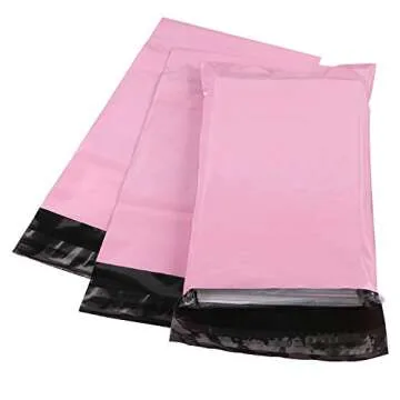 Teqooza Pink Poly Mailers - Stylish & Secure Shipping Bags