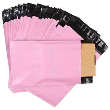 Teqooza Pink Poly Mailers - Stylish & Secure Shipping Bags
