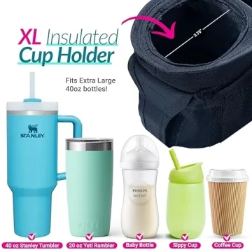 Swanoo Stroller Organizer - Universal Fit with Cup Holder