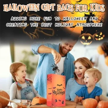 Halloween Treat Bags - 24 Paper Bags with Stickers