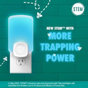 STEM Light Trap: Indoor Fruit Fly Trap, Effective Insect Control for Home, Attracts and Traps Flying...