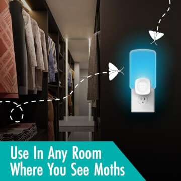 STEM Light Trap: Indoor Fruit Fly Trap, Effective Insect Control for Home, Attracts and Traps Flying Insects, Emits Soft Blue Light, Starter Kit with 1 Plug-In Device and 1 Cartridge