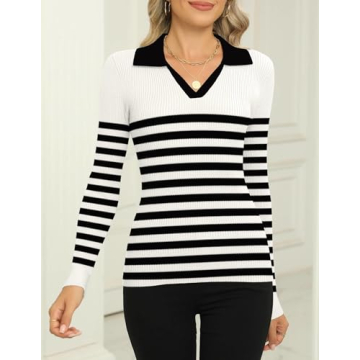 Stylish Zeagoo Women's Long Sleeve V-Neck Sweater