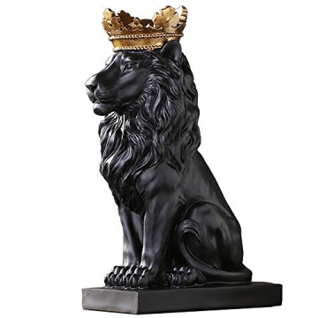 H&W Lion King Statue - Elegant Trophy for Home Decor