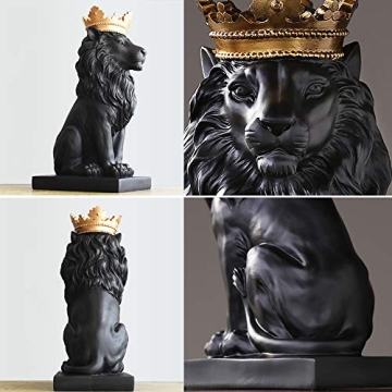 H&W Lion King Statue - Elegant Trophy for Home Decor