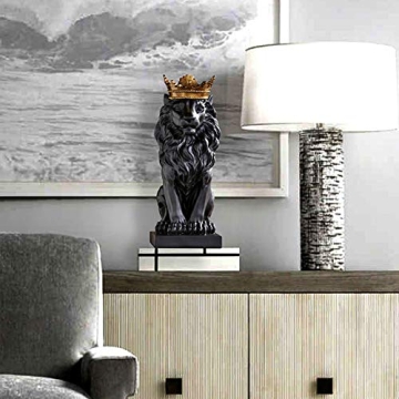 H&W Lion King Statue - Elegant Trophy for Home Decor
