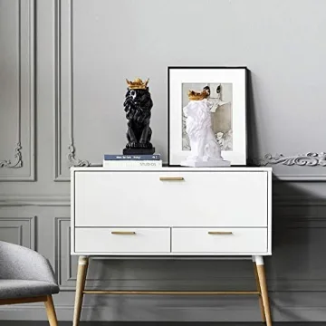 H&W Lion King Statue - Elegant Trophy for Home Decor