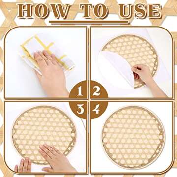 Eersida 9 Pcs Boho Basket Wall Decals Round Modern Peel and Stick Wall Decals Removable Boho Adhesive Nursery Decor for Bedroom Living Room Office, Just Stickers(Retro Style)