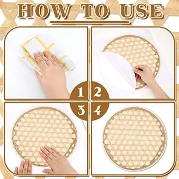 Eersida 9 Pcs Boho Basket Wall Decals Round Modern Peel and Stick Wall Decals Removable Boho Adhesive Nursery Decor for Bedroom Living Room Office, Just Stickers(Retro Style)