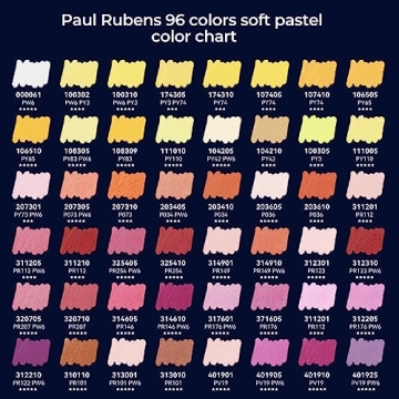 Paul Rubens Handmade Soft Pastels - 96 Colors for All Artists