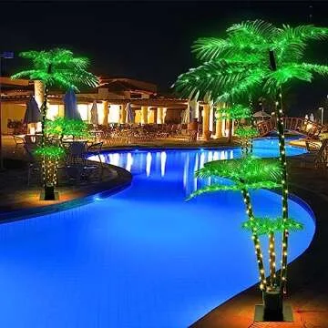 6 FT Lighted Artificial Palm Tree for Holiday Decor