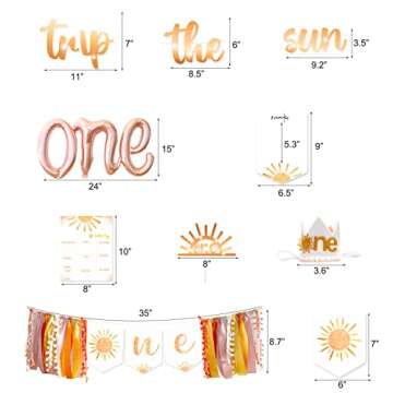Stunning Boho Sun 1st Birthday Decorations Set