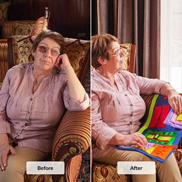 Fidget Blanket for Dementia | Calming & Comforting Activities for Adults with Dementia | Sensory Blanket | Dementia Products for Elderly | Helps Alzheimers, Dementia, Asperger’s, Autism, Anxiety