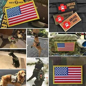 Petvins Service Dog Patch Set for Harness or Vest