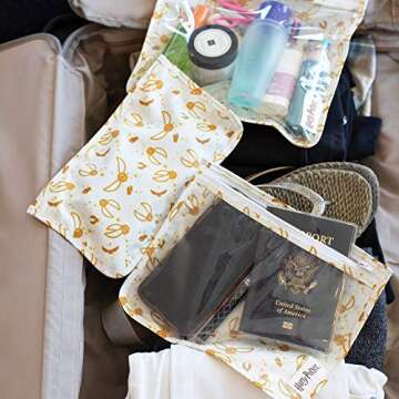 Bumkins TSA Approved Travel Bags Set - Clear Organizers