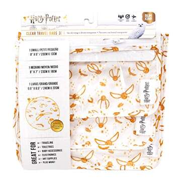 Bumkins TSA Approved Travel Bags Set - Clear Organizers