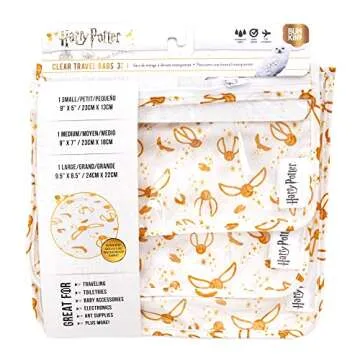 Bumkins TSA Approved Travel Bags Set - Clear Organizers