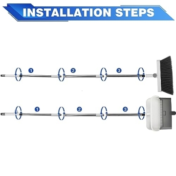 Adjustable Stainless Steel Broom Dustpan Combo Efficient Cleaning