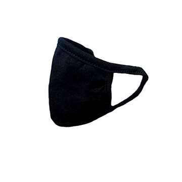 EZCASA reusable face mouth cotton black washable mask for man and women