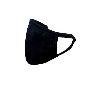 EZCASA reusable face mouth cotton black washable mask for man and women