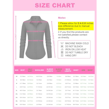 Siliteelon Women's Wrinkle Free Button Down Shirt - Black