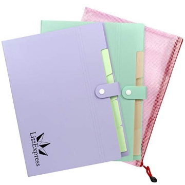 Accordion Folder Organizer with 5 Expandable Pockets