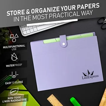 Accordion Folder Organizer with 5 Expandable Pockets