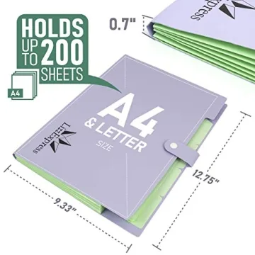 Accordion Folder Organizer with 5 Expandable Pockets