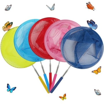 Skrtuan Kids Telescopic Butterfly Fishing Nets - Perfect for Outdoor Bug Catching (5 Pack)
