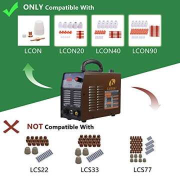 LOTOS LT5000D Plasma Cutter, 2024 Upgraded 5/8" 16mm Clean Cut 3/4" 20mm Severance Cut 50A Plasma Metal Cutter Machine, Plasma Cutting Equipment, Dual Voltage 120V or 240V, Brown