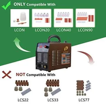 LOTOS LT5000D Plasma Cutter, 2024 Upgraded 5/8" 16mm Clean Cut 3/4" 20mm Severance Cut 50A Plasma Metal Cutter Machine, Plasma Cutting Equipment, Dual Voltage 120V or 240V, Brown