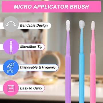 Shintop 300pcs Micro Applicator Brushes for Makeup, Dental