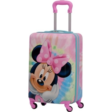 FUL Disney Minnie Mouse Kids Carry On Luggage, Tie Dye Hardshell Rolling Suitcase with Spinner Wheel...