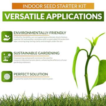 Greenhouse Megastore Indoor Seed Starter Kit with 4' Grow Light - 2 Pack of 36-Cells Seedling Starter Trays, Microgreen Trays, Humidity Domes, Heat Mats for Seed Starting & Seed Starter Soil
