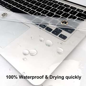 EurCross 72 x 108 inch Extra Long Clear Shower Curtain Liner with 5 Magnets,PVC Free Thick EVA Shower Liner, Heavy Duty Weighted Clear Shower Curtain for Bathroom 108 inch Length