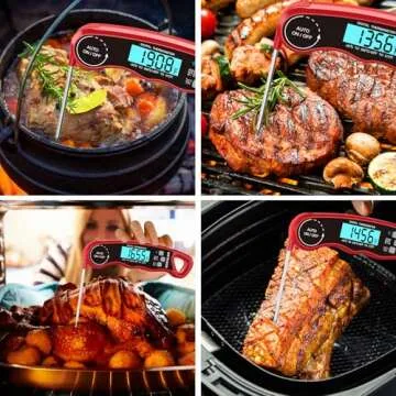 GDEALER Ultra-Fast Waterproof Meat Thermometer for Cooking