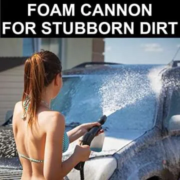 WHOLESUN 4000PSI Electric Pressure Washer 2024 Newest 2.8GPM Power Washer 1600W High Pressure Cleaner Machine with 4 Nozzles Foam Cannon Powerwasher for home use, 2-Year Limited (Orange)