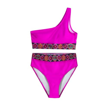 Stylish Hilinker Boho One Shoulder Swimsuit Bikini Set