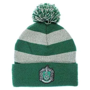 Harry Potter Slytherin Scarf and Beanie Set for Fans