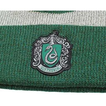 Harry Potter Slytherin Scarf and Beanie Set for Fans