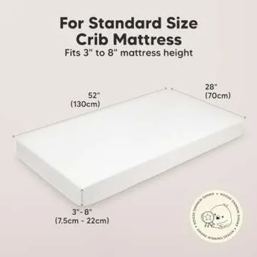 KeaBabies 2-Pack Organic Crib Sheets for Boys, Girls, Jersey Fitted Baby Crib Sheets Neutral, Cotton Breathable Crib Sheet, Cute Printed Crib Mattress Sheet, Baby Mattress Sheets(Soft White)