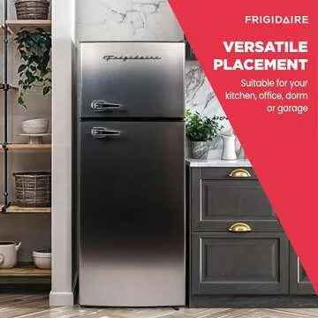 Frigidaire, 2 Door Apartment Size Refrigerator/Freezer Combo, 7.5 cu ft, Platinum Series, Stainless, 23" D x 21.5" W x 55.5" H