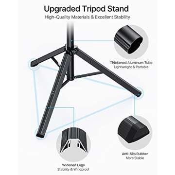 NEXBOOM Cell Phone Tripod Stand with 360° Rotation